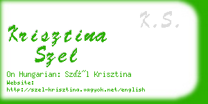 krisztina szel business card